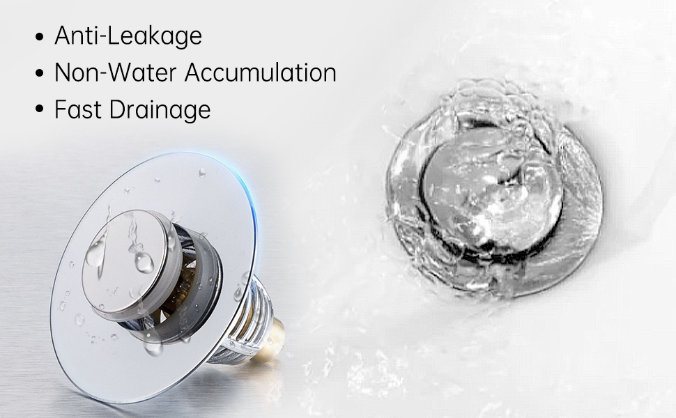 Universal Sink Plug, Pop Up Sink Plug Replacement, with filter, Sink