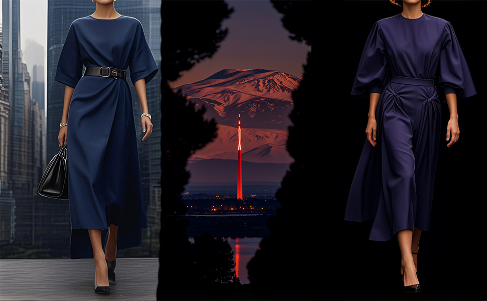 belted dress for women