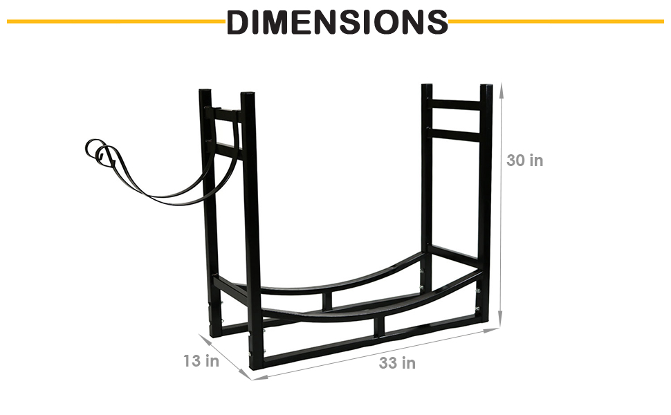 Sunnydaze Firewood Rack with Kindling Holder Indoor or