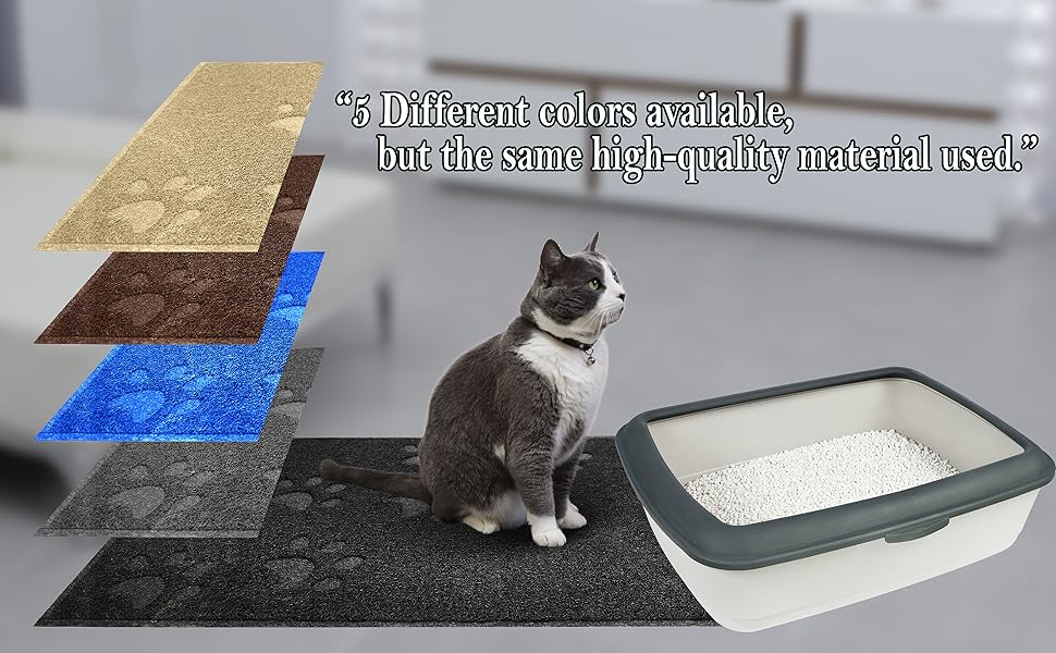 ANDALUS Cat Litter Mat Kitty Litter Trapping Mat for Litter Boxes