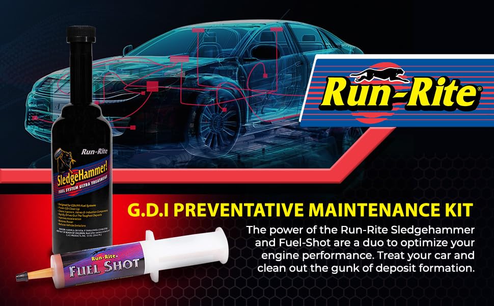 RUNRITE G.D.I Preventative Maintenance Fuel Cleaner Kit Gas Treatment and