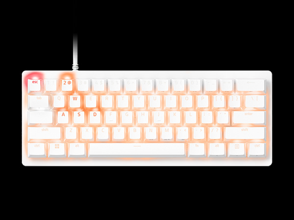 Razer Huntsman V3 Pro Tenkeyless ホワイト US TKL Keyboard for Gaming - Razer Huntsman V3 Pro Tenkeyless