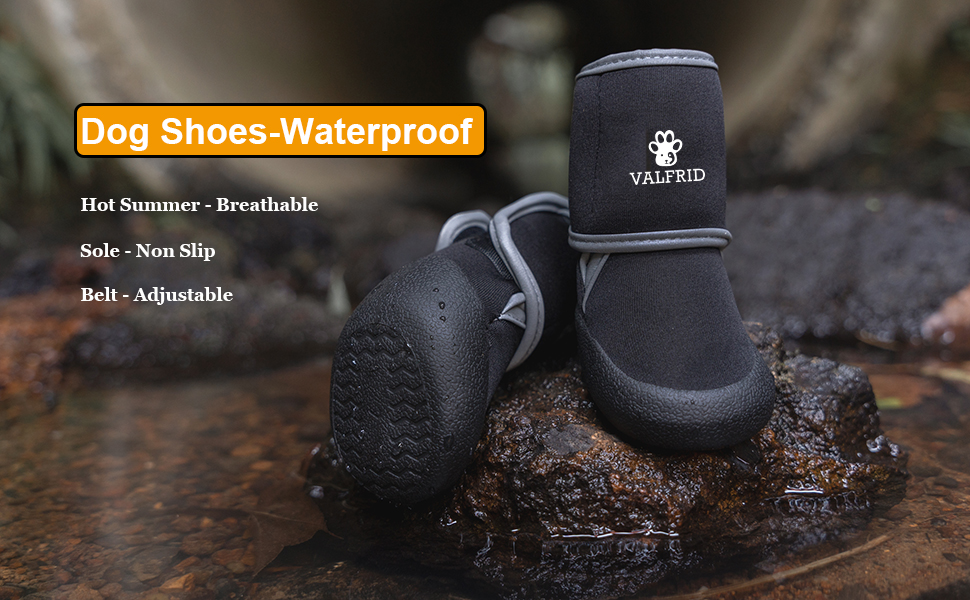 VALFRID Dog Shoes,Waterproof Dog Rain Boots for Winter