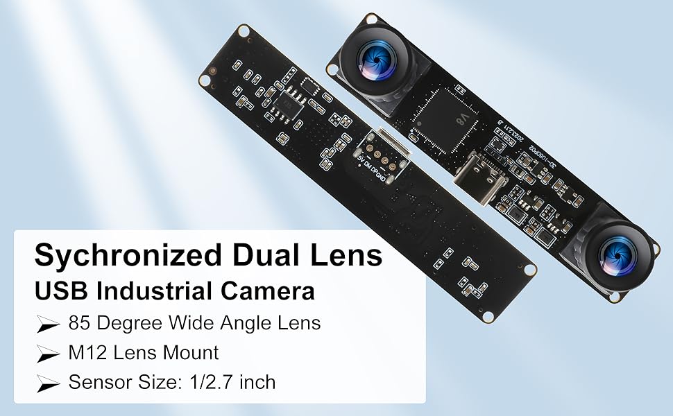 ELP 60fps 3Dステレオ同期USBカメラモジュール4MP 85度 ELP 60fps 3Dステレオ同期USBカメラモジュール4MP 85度歪みなし