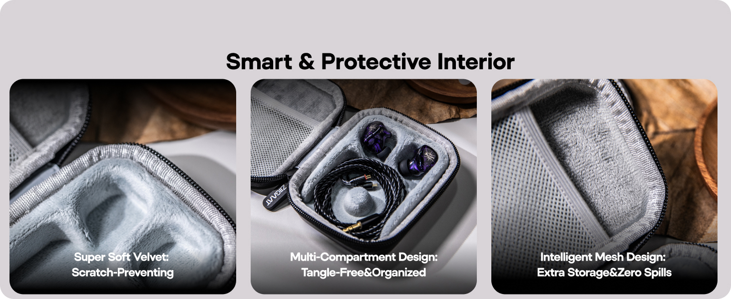 Linsoul ZiiGaat PELLEPOD Leather Earphone Case, Waterproof Protective Box for Storage of IEM