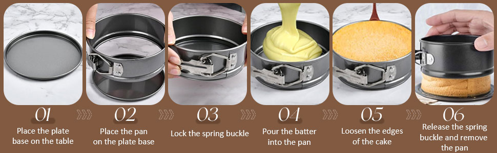 8 Pcs 4 Inch Springform Pans Mini Springform Pan Small Leakproof Round Cake Pans