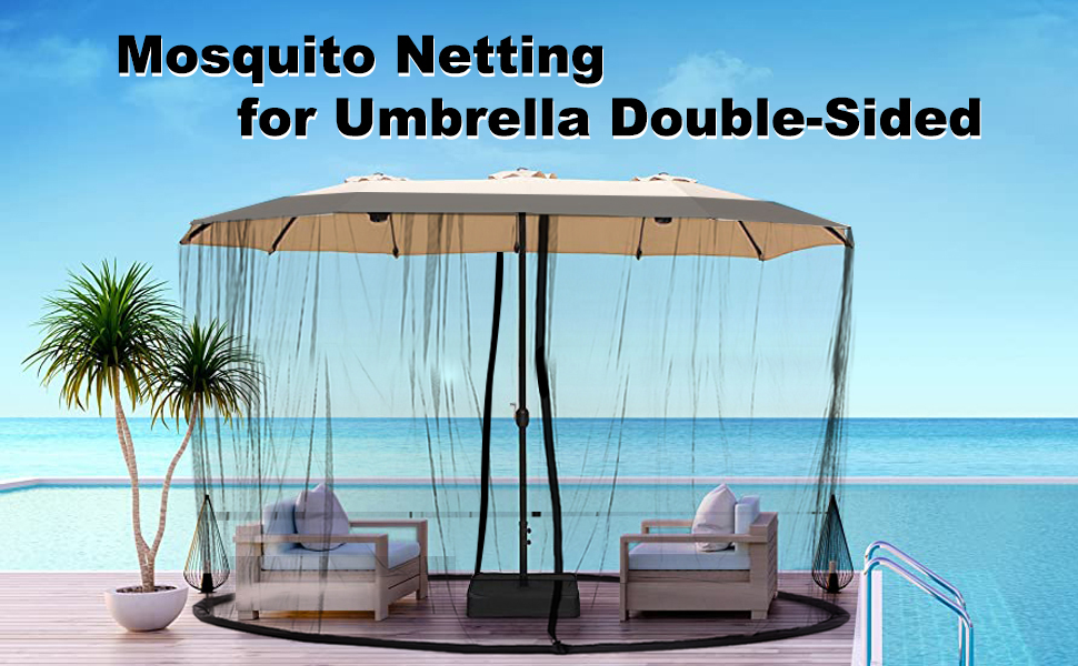 DOOSARG Umbrella Netting for Outdoor Umbrellas, Patio