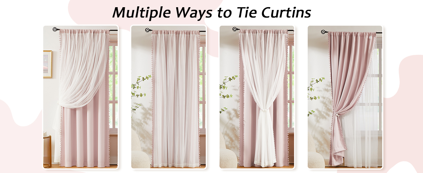 double layer blackout curtains