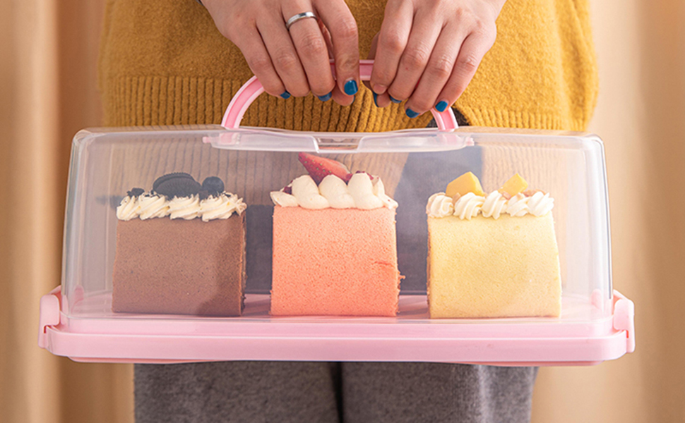 Cheeren Plastic Rectangular Bread Box with Portable Handle