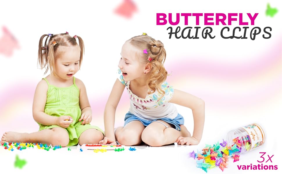 Kids Playing with Butterfly Hair Clips