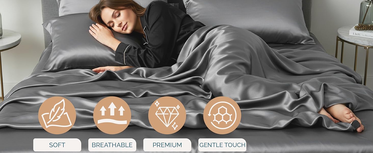 bed sheets queen, king sheets,  queen sheets, silky satin sheets, silk sheets, luxury sheets