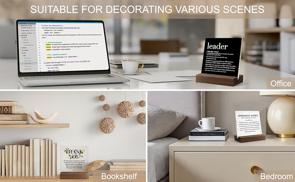 Office Home Bedroom Bookshelf Decoration Sign Gifts