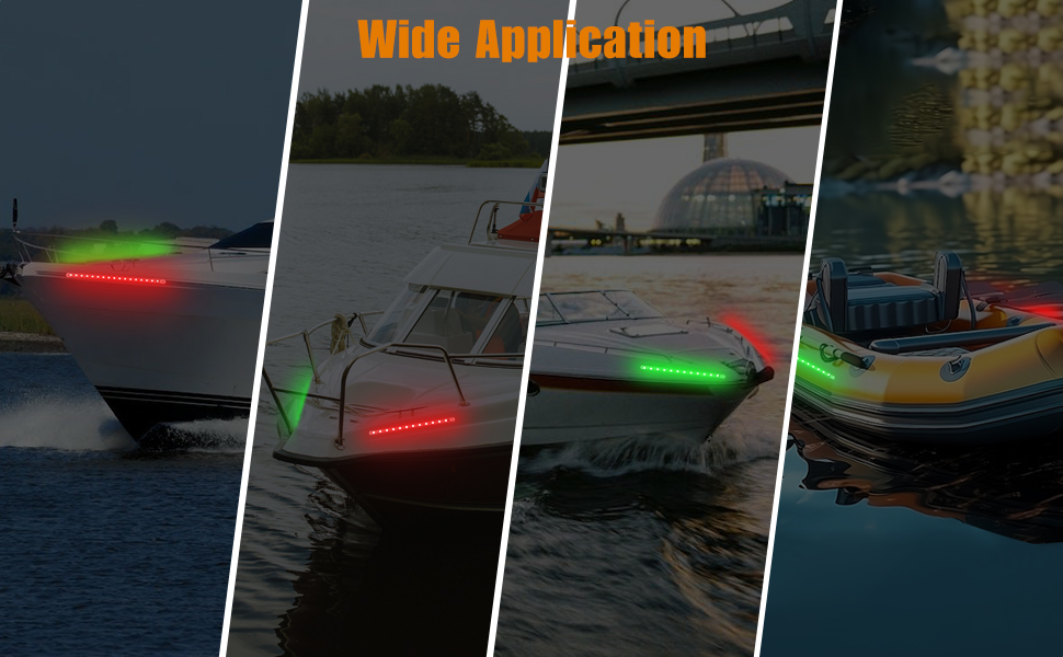 RVZONE Boat Navigation Lights, Boat Red and Green Bow