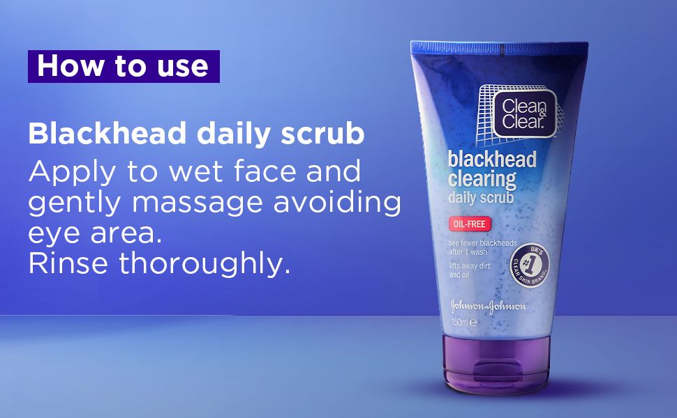 CLEAN & CLEAR Daily Face Scrub, Blackhead Clearing, 150ml Buy Online