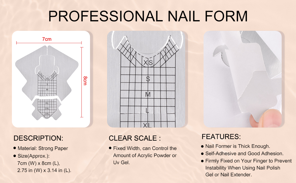 nail form nail forms for builder gel for acrylic nails sticker short almond guide sticker xl