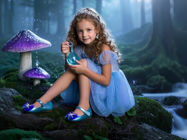 Tollder Girl Blue Princess Mary Jane Dress Shoes