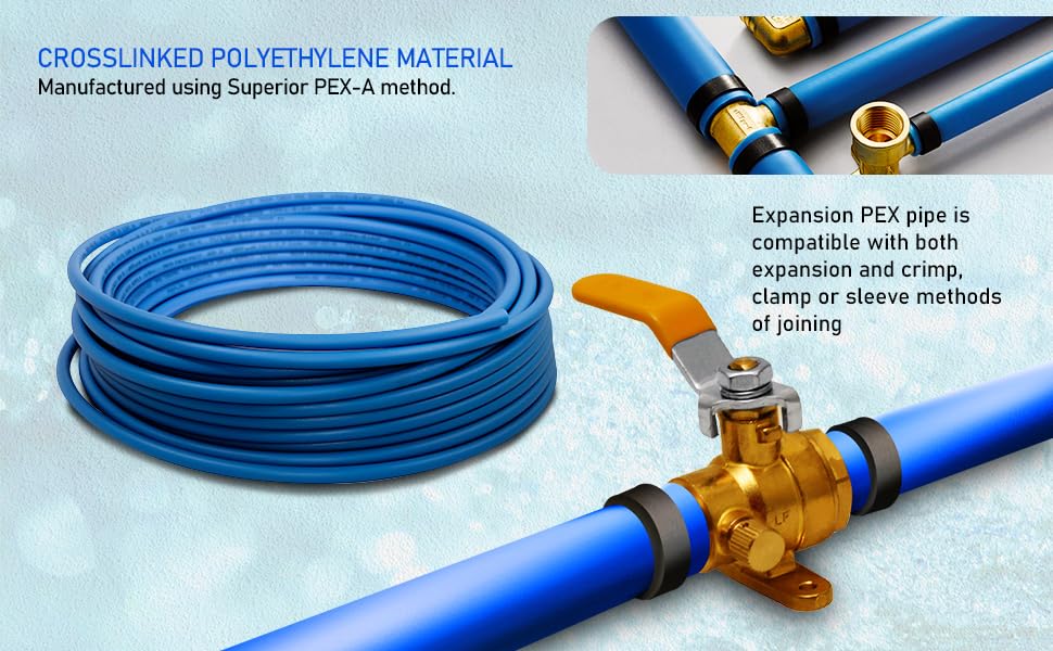 PexA Tubing 1 Inch x 100 Ft Pex Tube Coil, NonBarrier Pex Pipe for