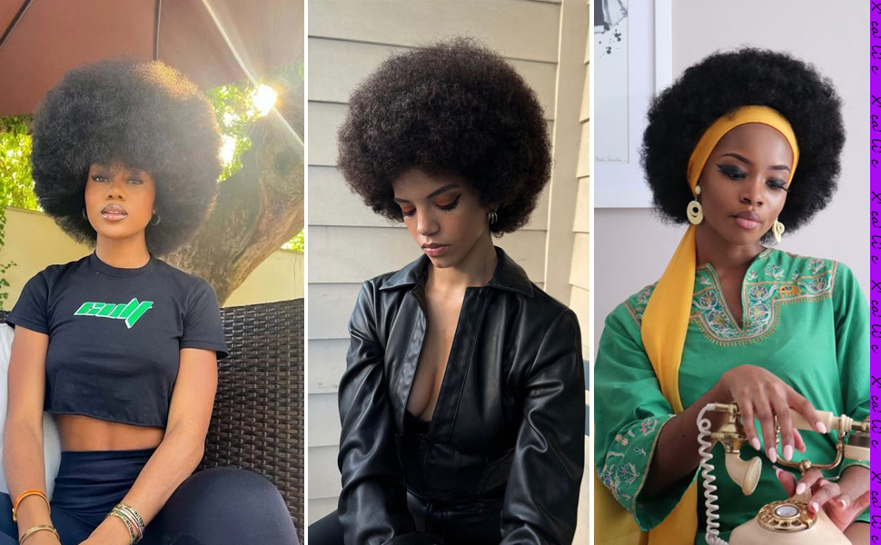 70s afro wig on daily use 