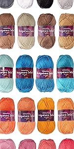 Shades of Colors amigurumi select aacrylic yarn knitting crochet projects