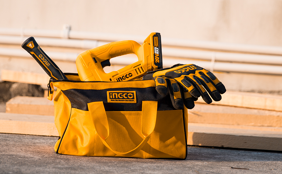 INGCO 13" Tool Bag Organizer with Wide Mouth Waterproof Multiuse Tool