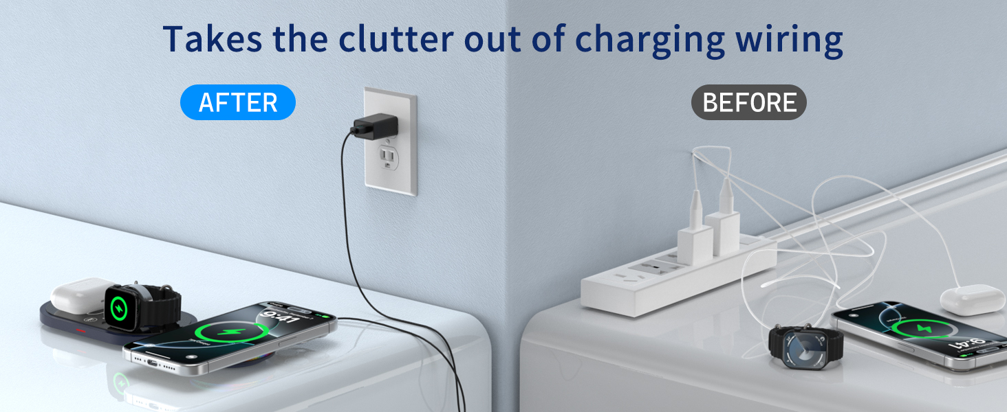 3 in 1 wireless charging station