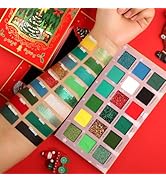 DE'LANCI Christmas Makeup Palette,18 Colors Highly Pigmented Multichrome Red Green Eyeshadow Pall...