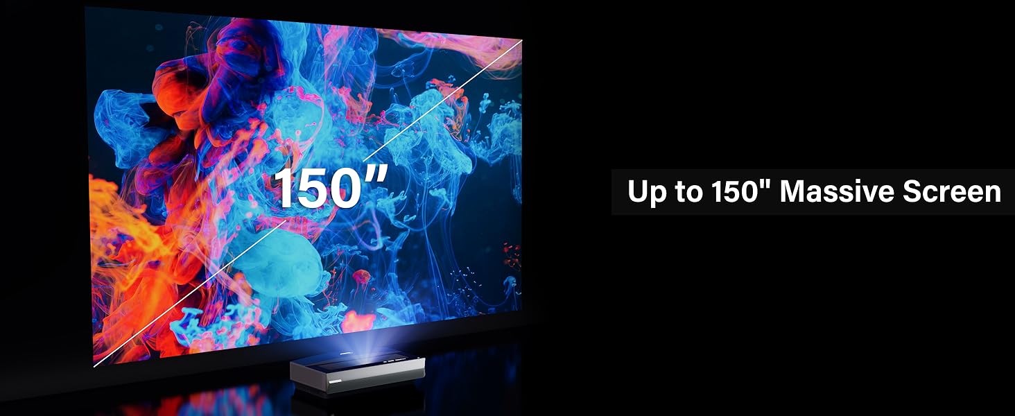 CASIRIS A6 Ultra Short Throw Projector, 3D 4K UHD Triple Laser