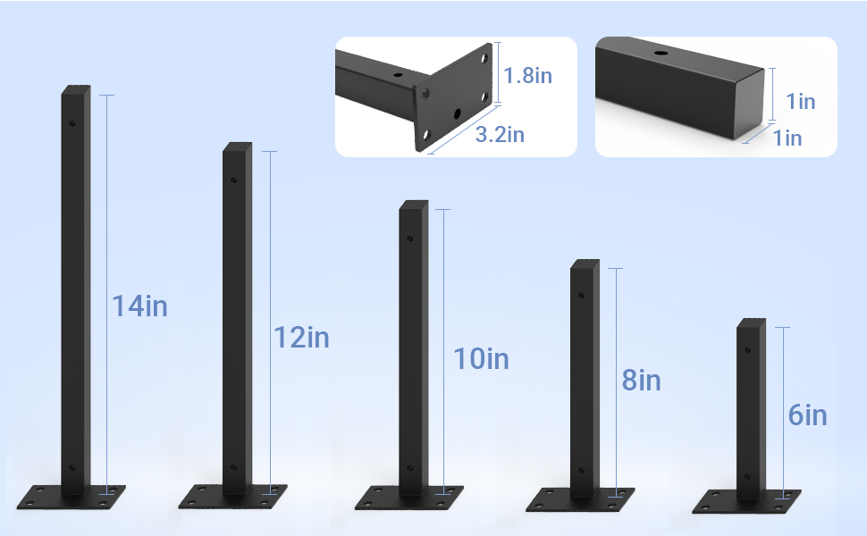 Heavy Duty Floating Shelf Brackets, 12 Inch Brackets for Shelves Wall