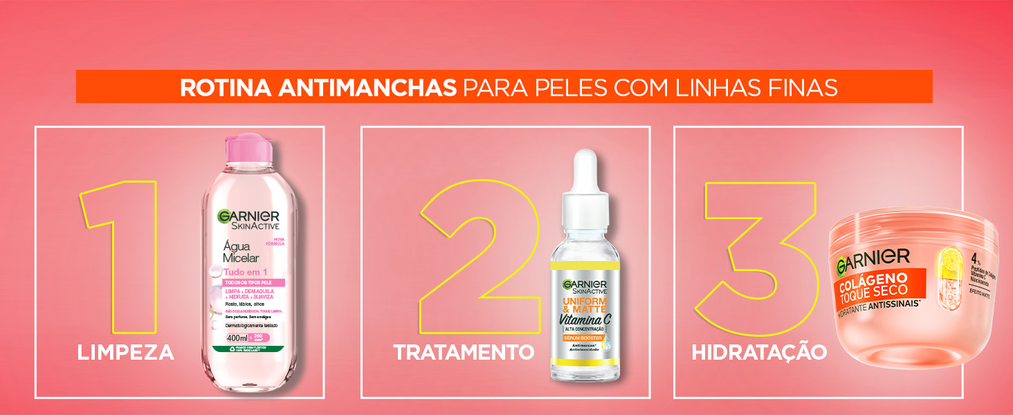 Rotina Antimanchas para peles com linhas finas
