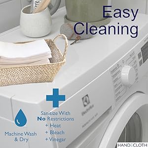 Easy to Clean Handecloth Unpaper Towels - Machine Washable & Dry with No Restrictions