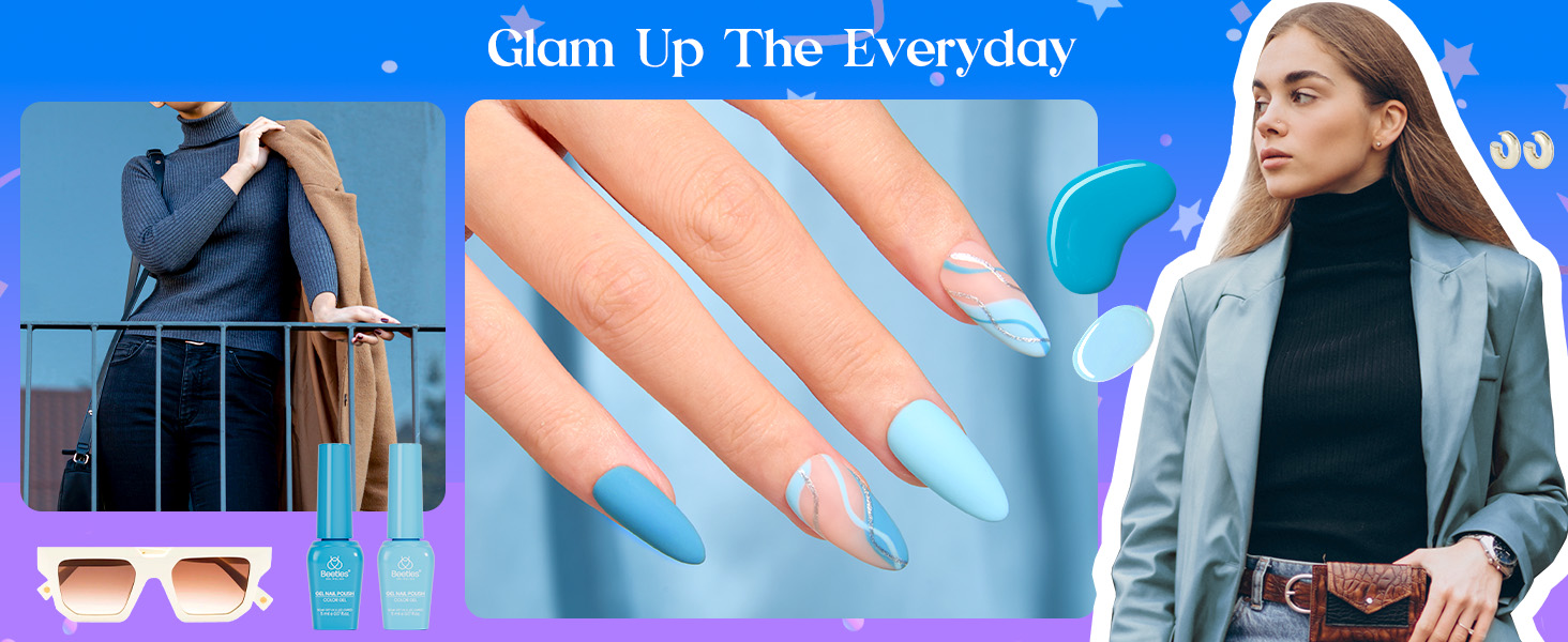 Gel Nail Polish Kit One Color One Bottle