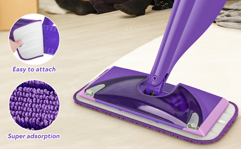 6 PCS Reusable Mop Pads Compatible with Flash Powermop, Power Mop