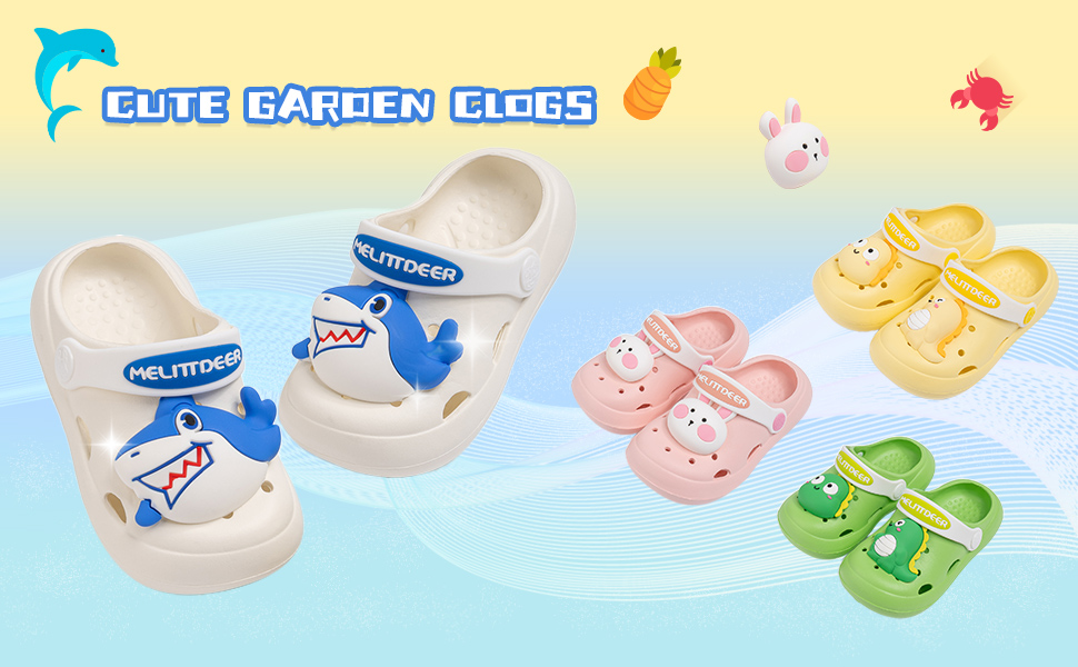 Infant Toddler Boys Girls Cute Garden Water Clogs Slip On Sandals Slides Lightweight Slipper