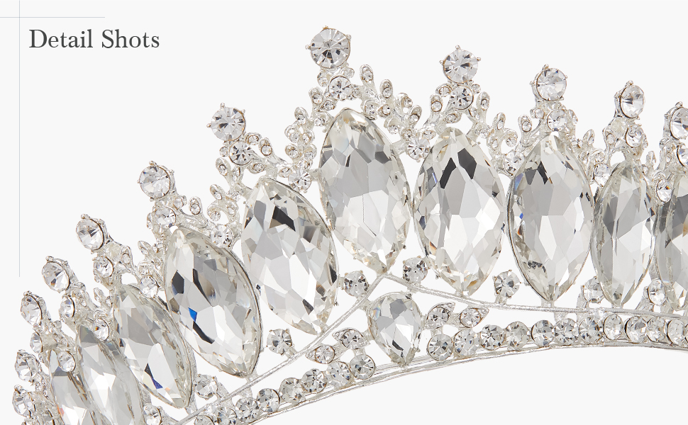 crystal princess crown queen crown bridal crown for bride pageant crown rhinestone silver crown