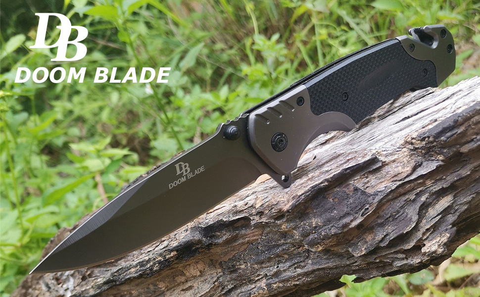 DOOM BLADE Pocket Folding Knife One Hand Open Spring