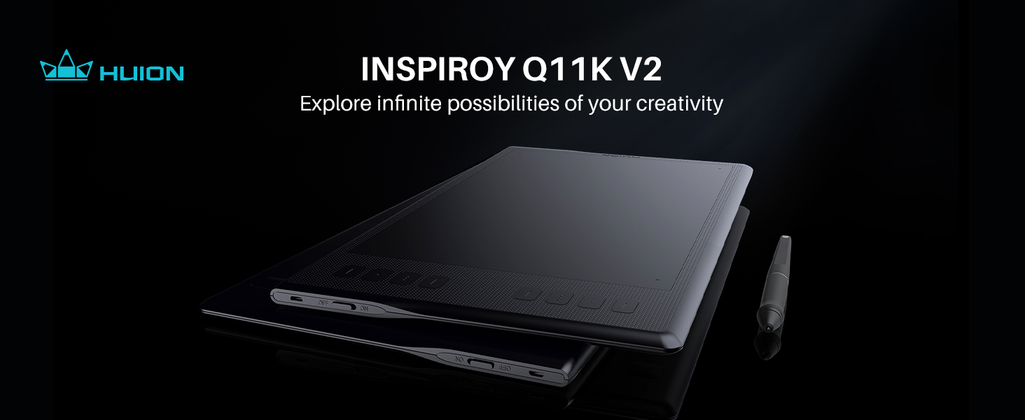 HUION INSPIROY Q11K V2 Wireless Graphics Drawing Tablet 