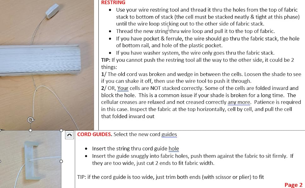 Restring Kit for Cellular Shade Hunter Douglas