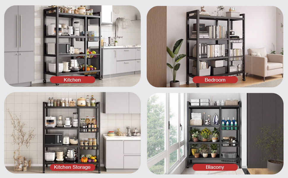 4 Tiers Freestanding Kitchen Storage Rack