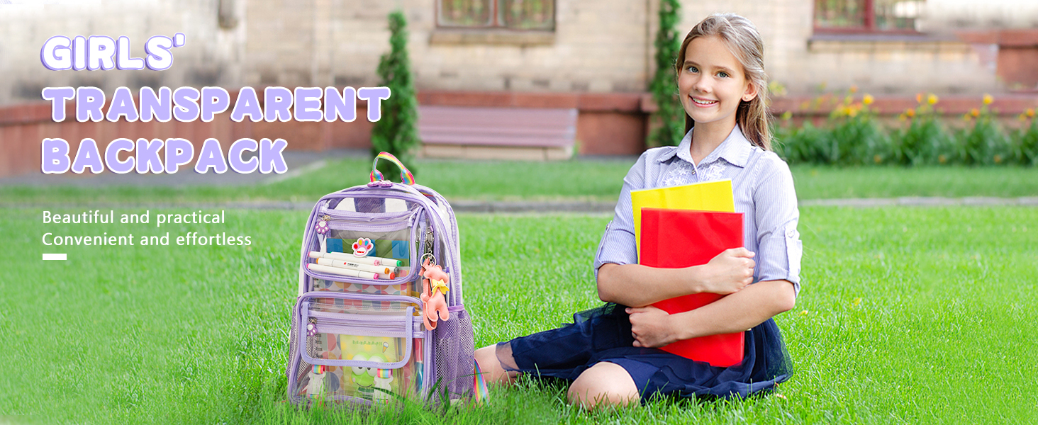 clear backpack large