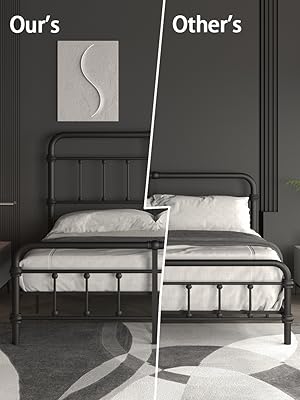 Amazon.com: Doletaitan King-Bed-Frame-Metal-Platform Bed