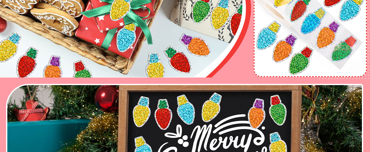 Christmas Light Bulb Stickers