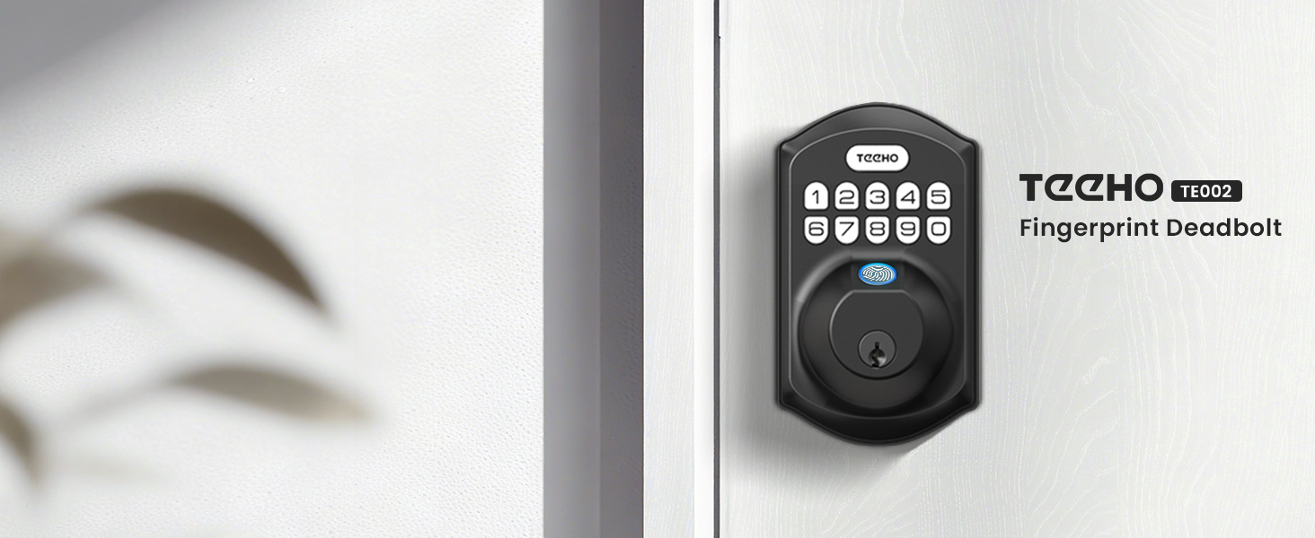 TEEHO TE002 Fingerprint Deadbolt front view