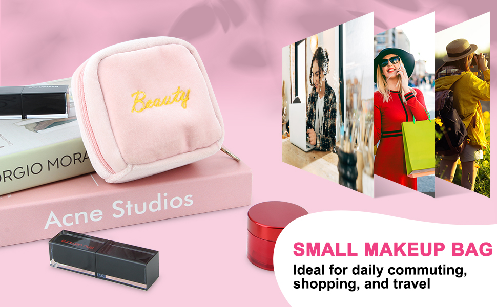 Desing Wish Mini Bag for Lipstick, Travel Cute Makeup Bag