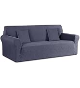 Ruaozz Stretch Sofa Cover 1 Piece Couch Covers for 3 Cushion Couch Non Slip Universal Sofa Slipco...