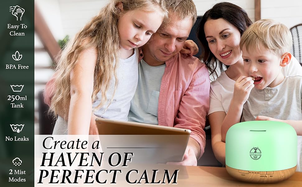 Aromatherapy Diffuser Humidifier for Home with Remote & Auto Shutdown