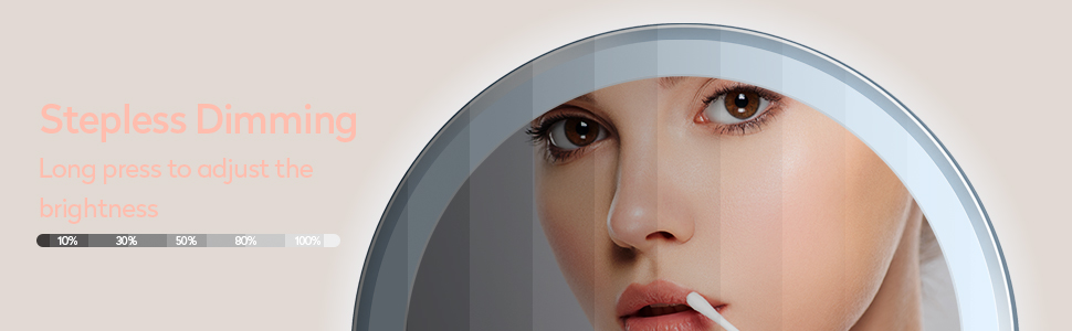 dimmable led makeup mirror