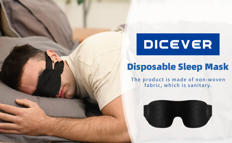 DICEVER Disposable Sleep Mask,30packs，Soft Comfort Eye Blinder for Sleeping/Travel