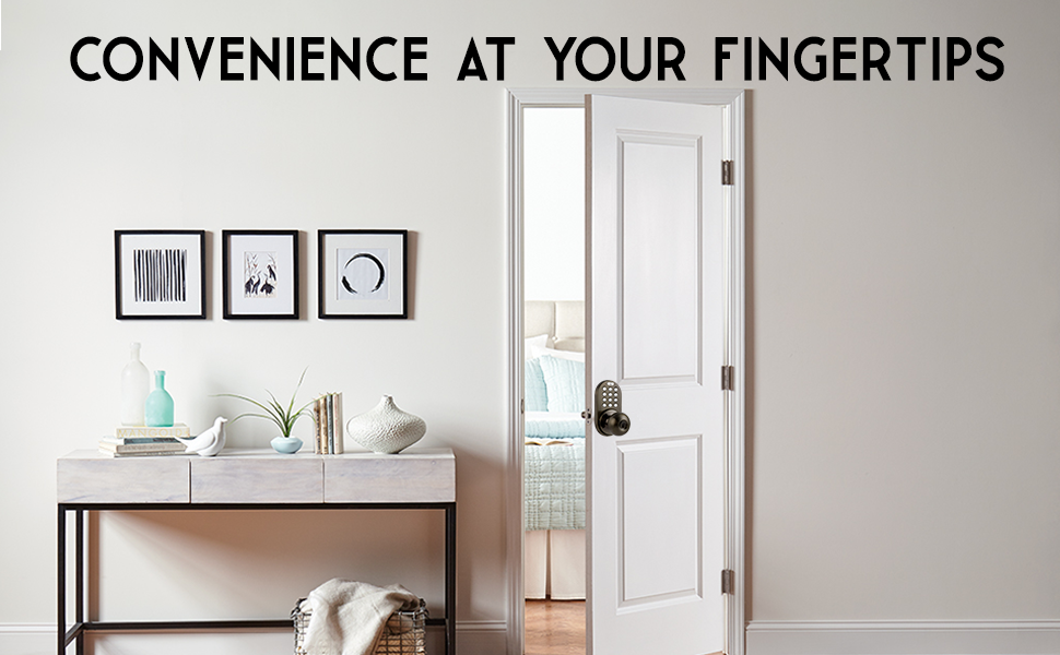 convenience fingertips security latch doorbell combination wireless portable number pad