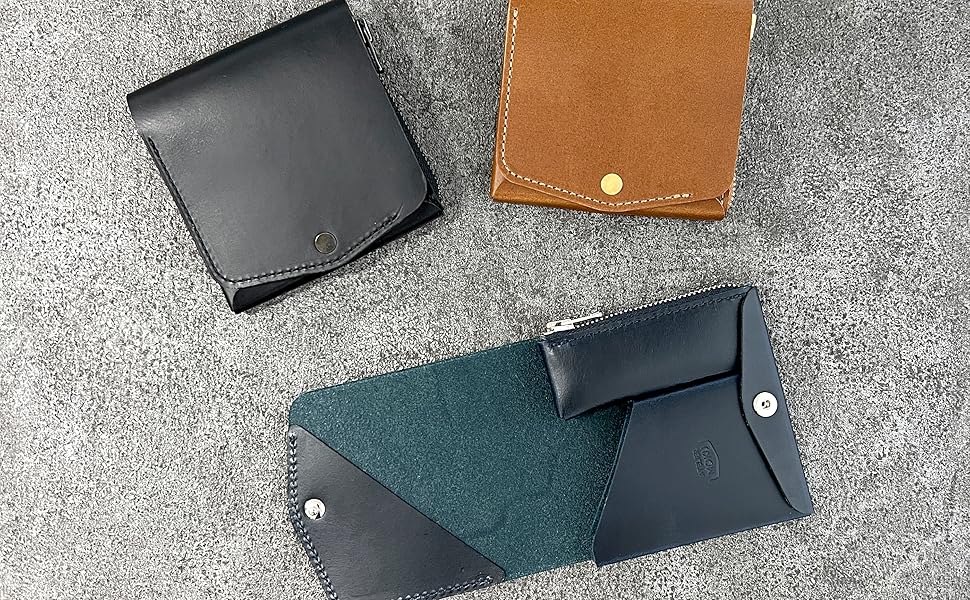 Amazon | [moku] 小さく薄い財布Saku ver.3 ブッテーロレザー ユニ