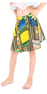 LOFBAZ Patch Skirts for Little Girls Kids Casual Mini Costume Girl Pleated Dress